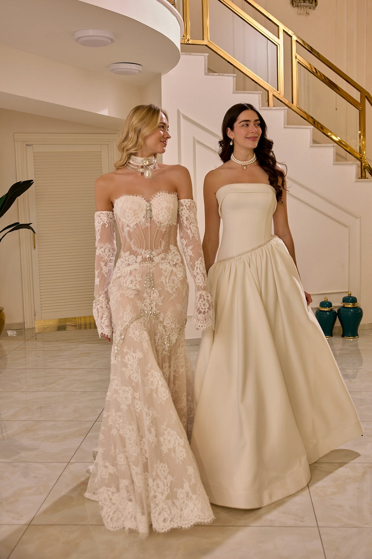 Violetta – Minimalist Couture Ball Gown in Silk Ivory