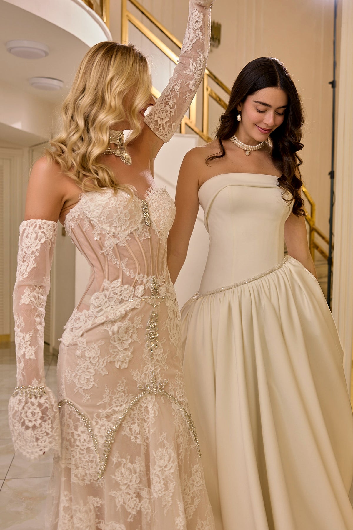 Violetta – Minimalist Couture Ball Gown in Silk Ivory