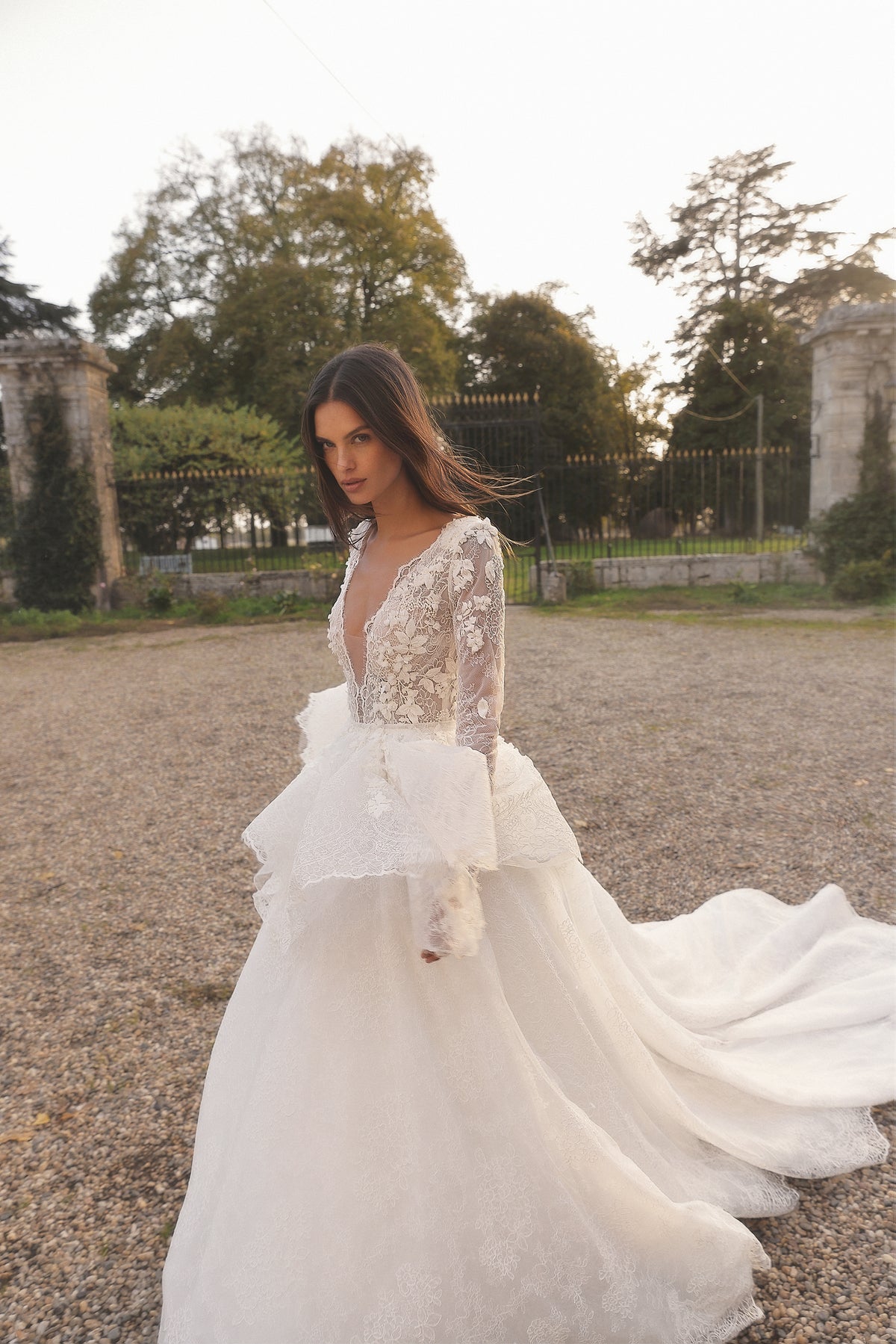 Grandis by Maison Harleen couture gown — full-length front view of the couture silhouette