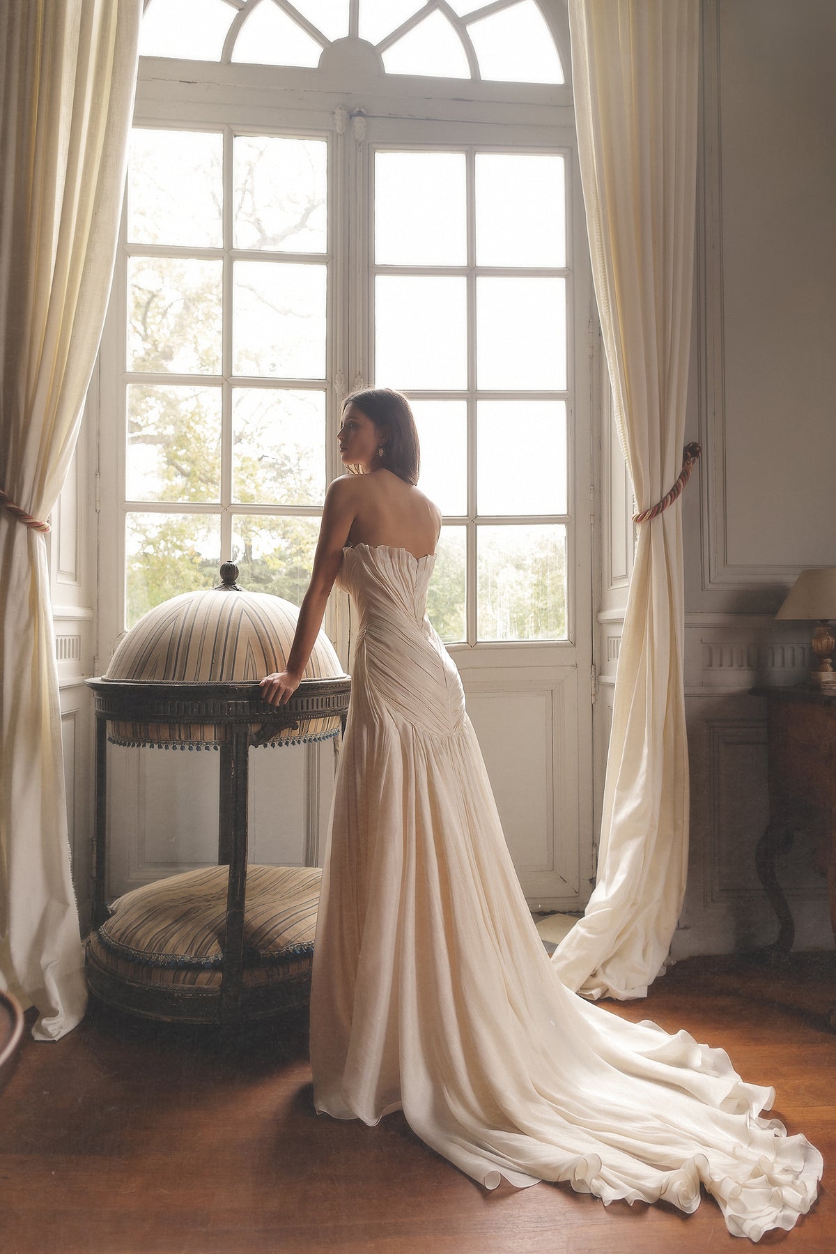 Kassel by Maison Harleen couture gown — close-up of the neckline and embellishment