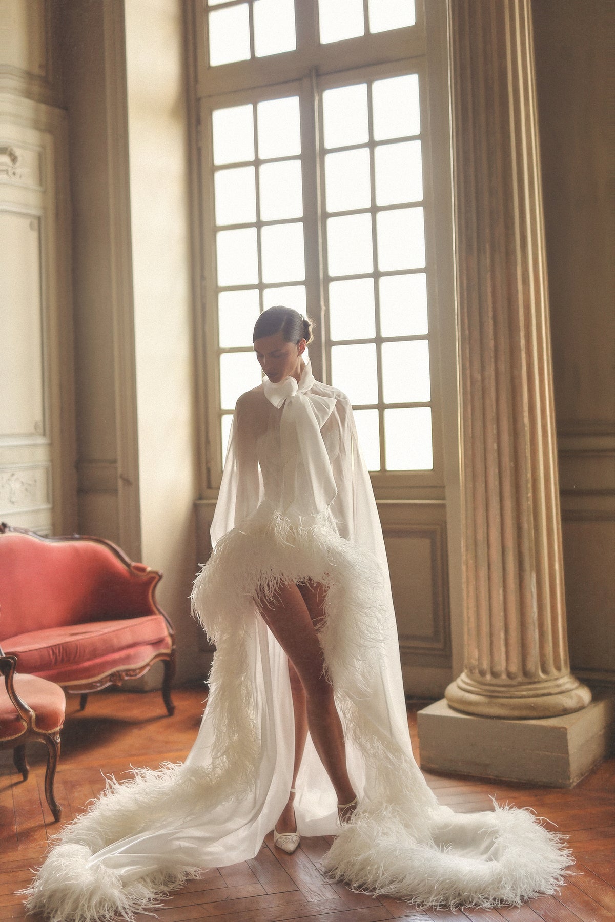 Max by Maison Harleen couture gown — three-quarter view highlighting the bodice details