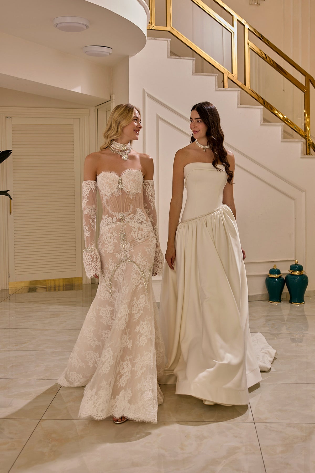 Violetta – Minimalist Couture Ball Gown in Silk Ivory