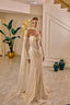 Zafira – Crystal Embellished Mermaid Bridal Gown in Crystal Champagne