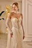 Zafira – Crystal Embellished Mermaid Bridal Gown in Crystal Champagne