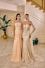 Zafira – Crystal Embellished Mermaid Bridal Gown in Crystal Champagne