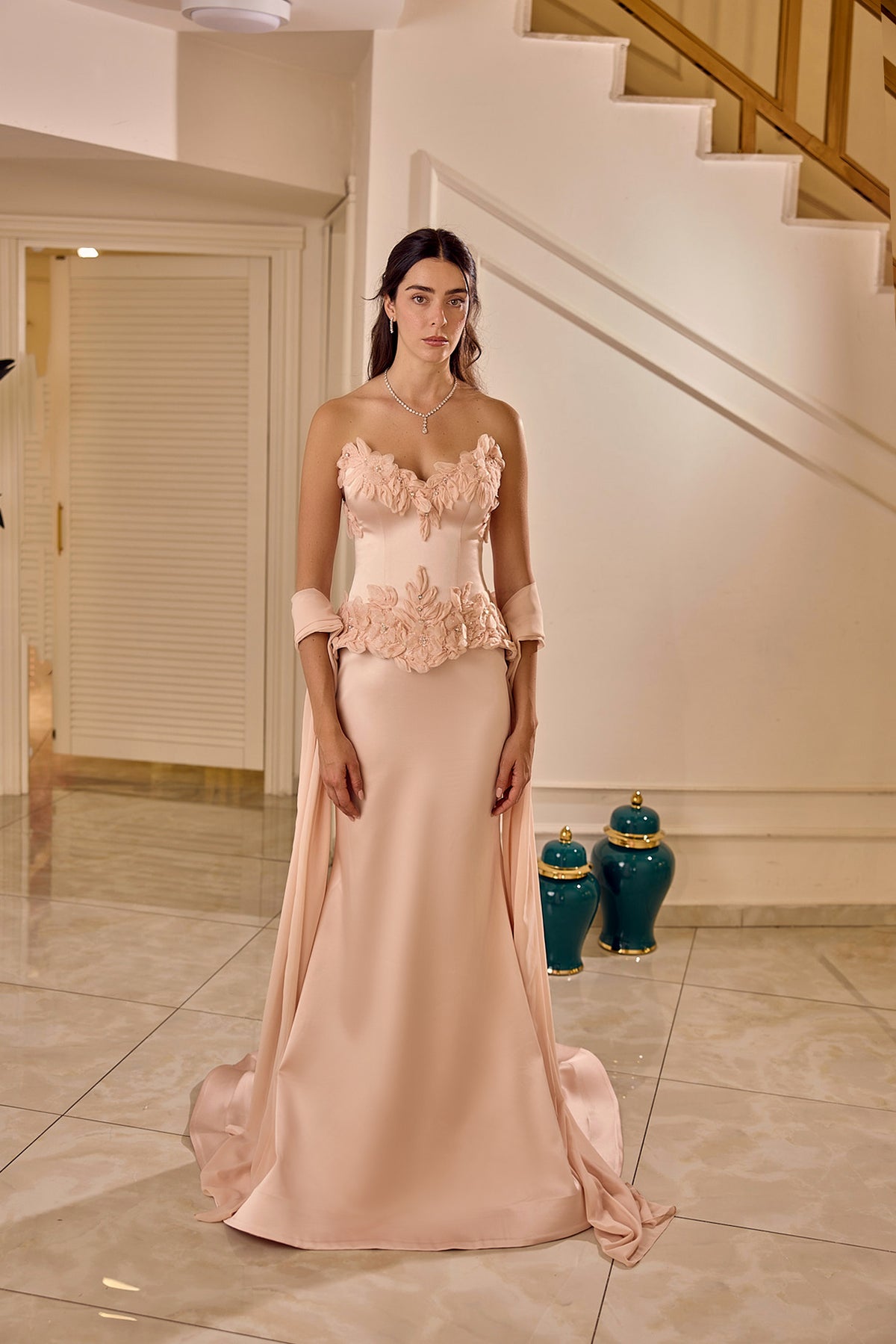 Isolde – Floral Appliqué Couture Gown