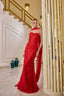 Vespera – Crystal Embellished Cape Gown