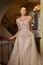 Dora – Ivory Embellished Couture Gown with Crystal Embroidery and Layered Tulle
