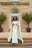 Eliora Embellished Cape Evening Gown