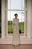 Willow Modest Couture Evening Gown with Pleated Embellished Panel