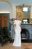 Lillian’s Embellished Off-Shoulder Evening Gown in Sage Green