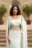 Eliora Embellished Cape Evening Gown