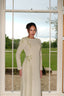 Willow Modest Couture Evening Gown with Pleated Embellished Panel