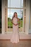 Antonia Lace-Detailed Sculpted Evening Gown