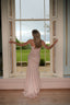 Antonia Lace-Detailed Sculpted Evening Gown