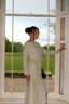 Willow Modest Couture Evening Gown with Pleated Embellished Panel