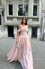 Freya – Blush Pink Off-Shoulder Corset Evening Gown