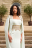Eliora Embellished Cape Evening Gown