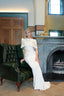 Lillian’s Embellished Off-Shoulder Evening Gown in Sage Green