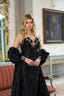 Cara Lace Detail Satin Couture Evening Gown