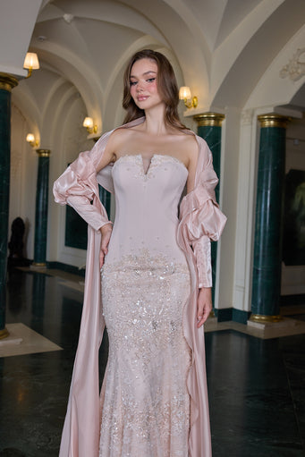 Fiorella Embellished Off-Shoulder Evening Gown