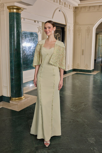 Lucienne Embellished Bolero Evening Gown