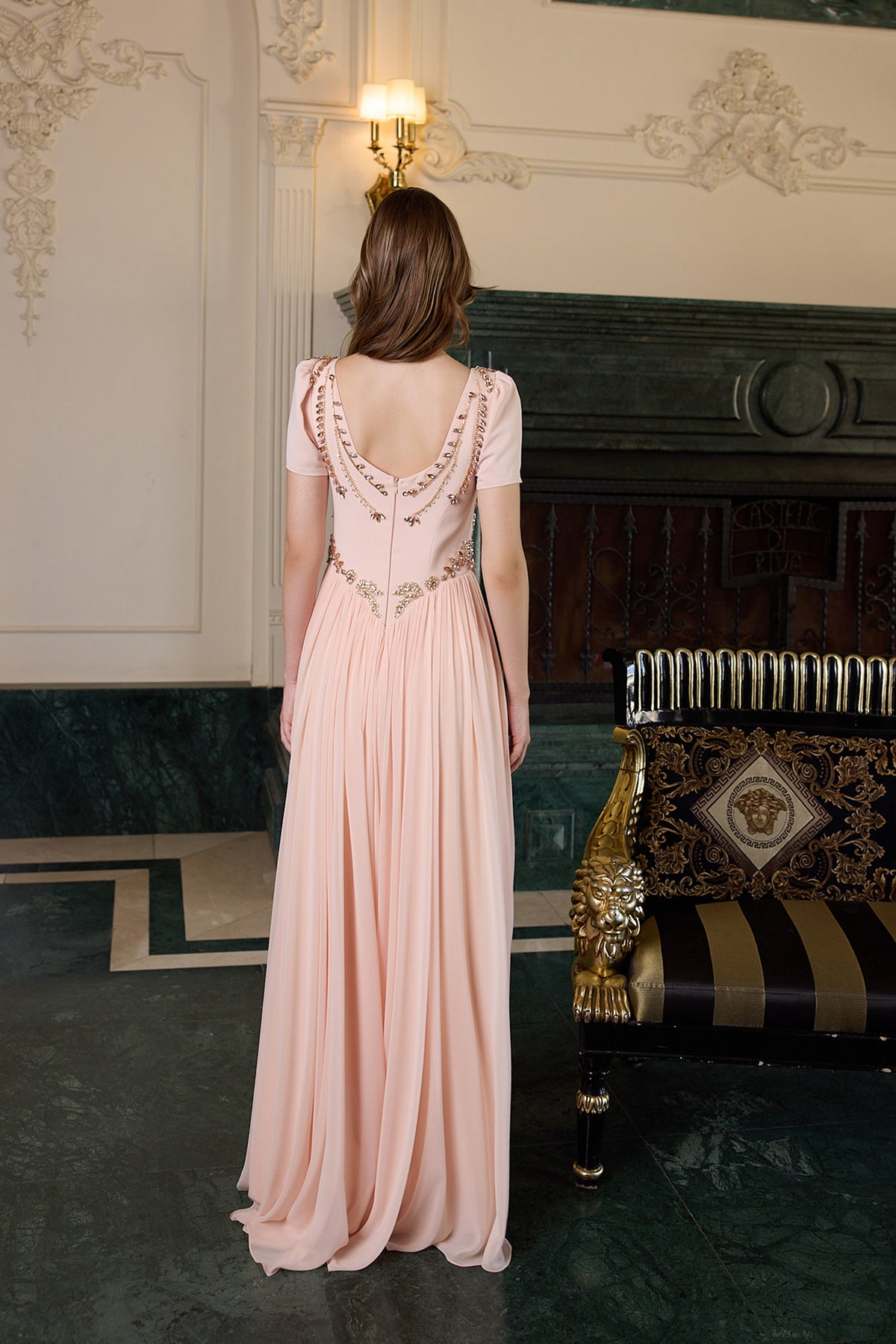 Inessa Embellished Corset Evening Gown