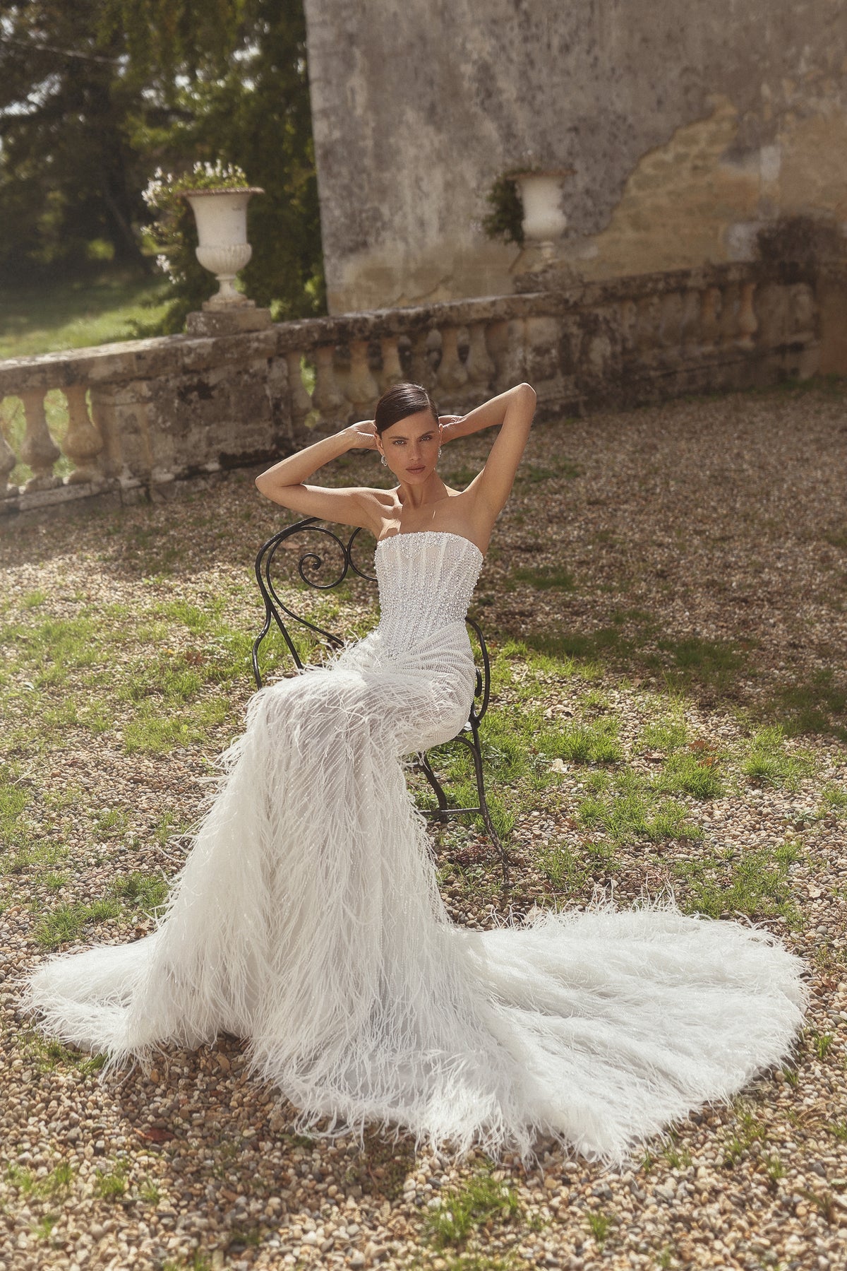 Hollywood by Maison Harleen couture gown — full-length front view of the couture silhouette