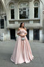 Freya – Blush Pink Off-Shoulder Corset Evening Gown