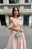 Freya – Blush Pink Off-Shoulder Corset Evening Gown