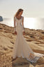 Khali Lace Sleeve Satin Mermaid Couture Bridal Gown