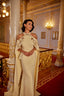 Isabelle – Golden Ivory Regal Cape Couture Gown