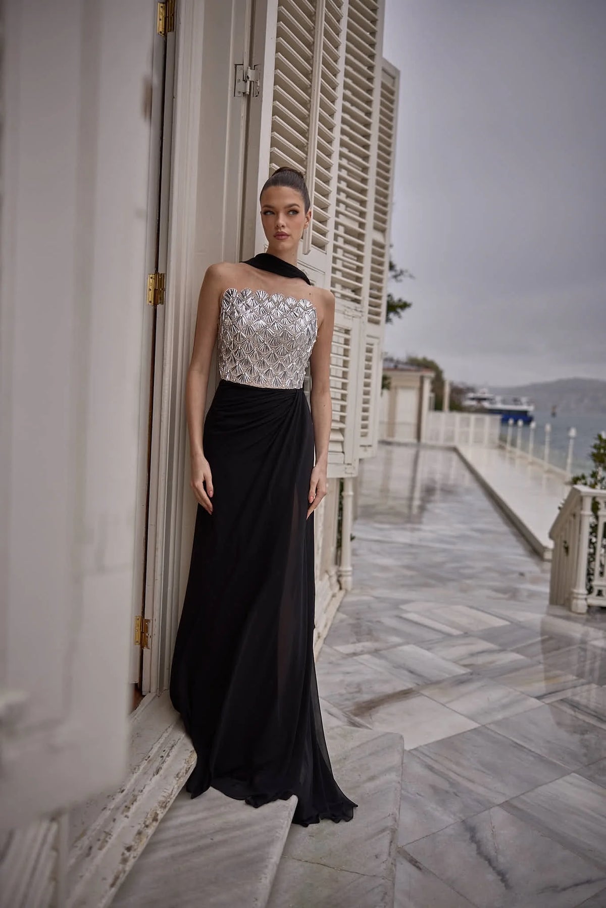 Selene – Crystal Embellished Evening Gown