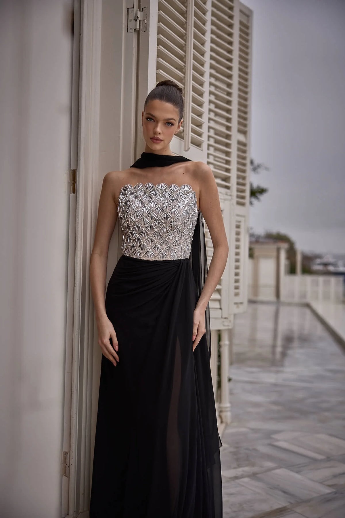 Selene – Crystal Embellished Evening Gown