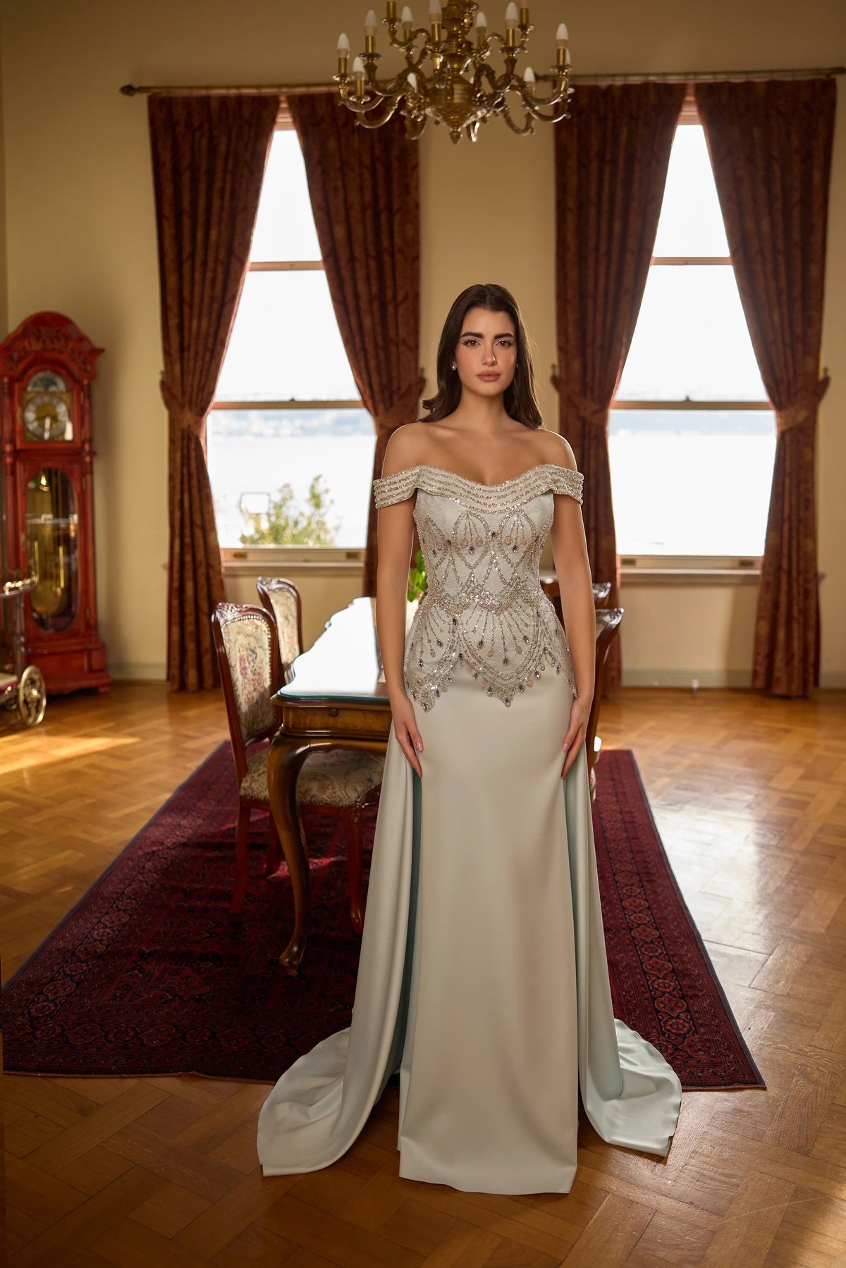 Seraphine – Beaded Off-Shoulder Couture Gown