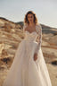 Topaz Lace Corset Bridal Gown with Detachable Tulle Overskirt