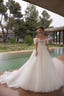 Visage Off-Shoulder Embellished Ball Gown with Tulle Skirt