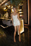 Everly Embellished Mini Bridal Dress with Strapless Corset