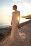 Keira Halter Neck Lace Mermaid Wedding Dress