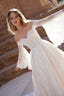 Olivia Off-Shoulder Lace Ball Gown with Sheer Sleeves