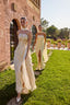 Solivienne Embellished Draped Scarf Gown